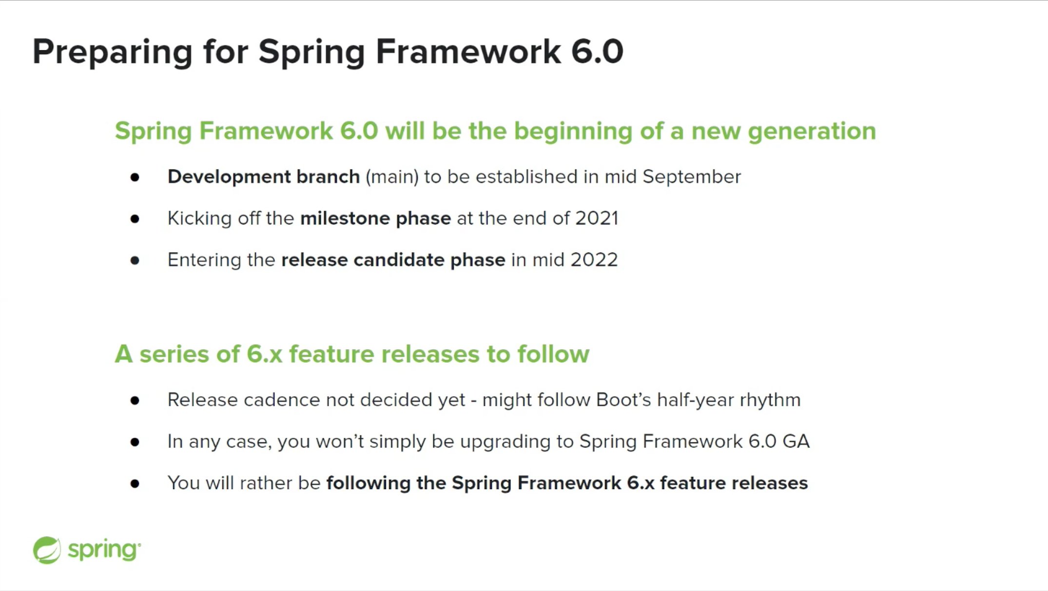 Spring 6.0现在的情况